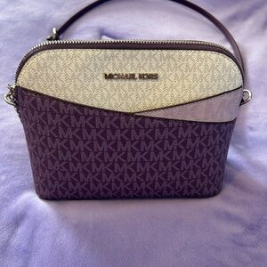 Michael Kors Jet Set Signature Logo Crossbody Bag in Dark Purple